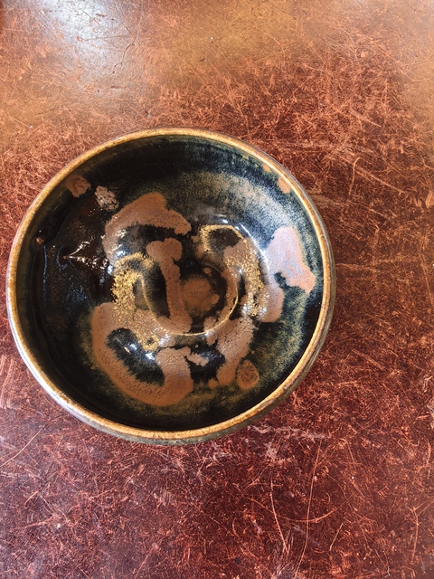 古玩陶瓷山西窯口黑釉鐵銹斑茶盞真品鑒賞圖