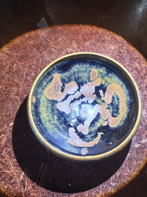 古玩陶瓷山西窯口黑釉鐵銹斑茶盞真品鑒賞圖