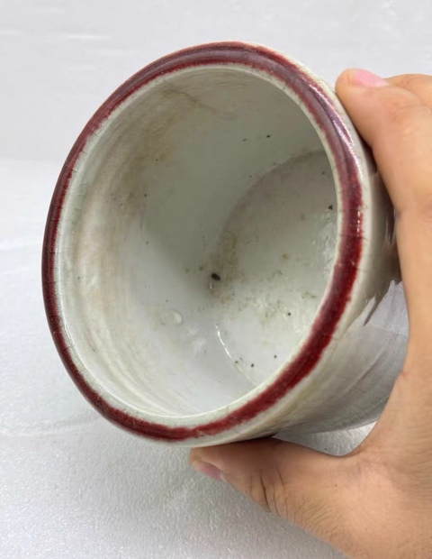 古玩陶瓷窯變釉直筒爐真品鑒賞圖