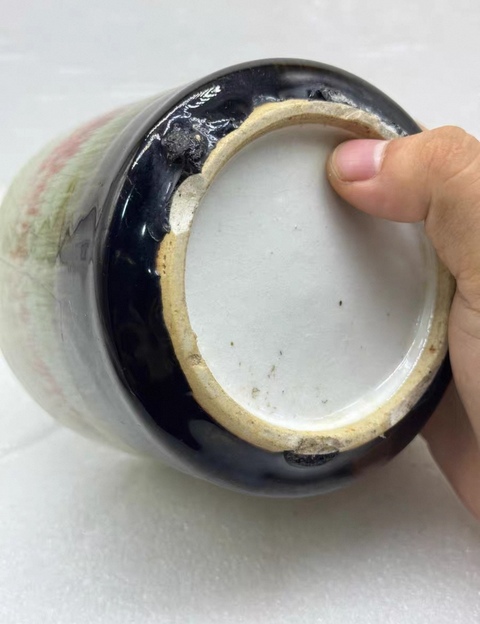 古玩陶瓷窯變釉直筒爐真品鑒賞圖