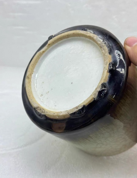 古玩陶瓷窯變釉直筒爐真品鑒賞圖