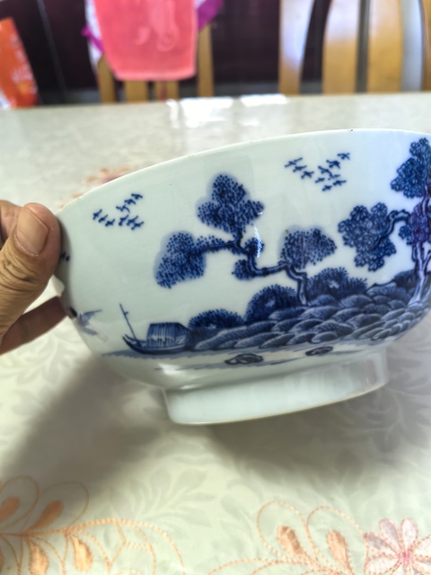 古玩陶瓷青花山水人物紋墩式碗拍賣，當(dāng)前價格2200元