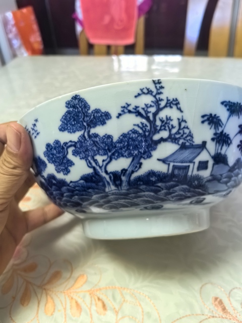 古玩陶瓷青花山水人物紋墩式碗拍賣，當(dāng)前價格2200元