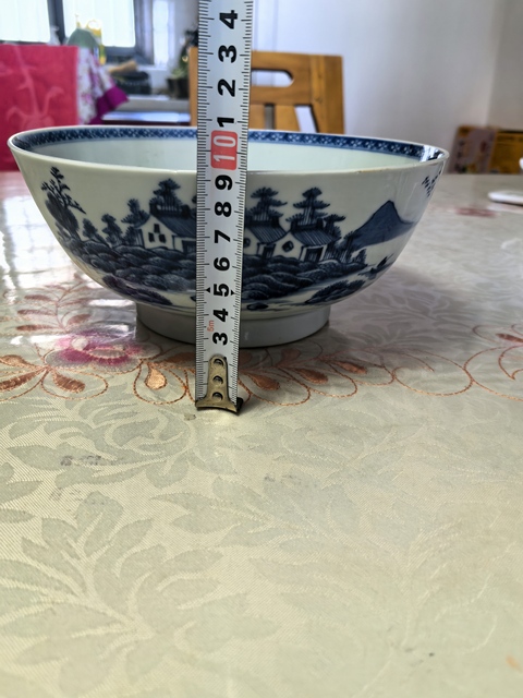 古玩陶瓷青花山水人物紋墩式碗拍賣，當(dāng)前價格2200元