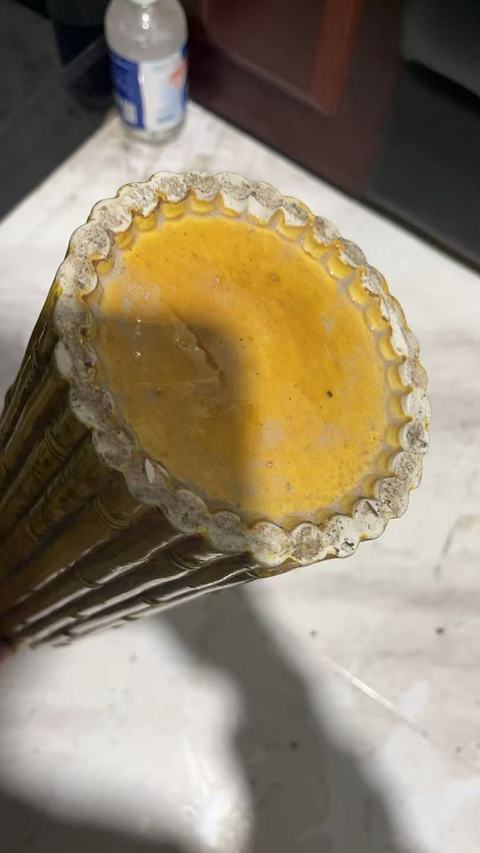 古玩陶瓷捆竹型帽筒真品鑒賞圖