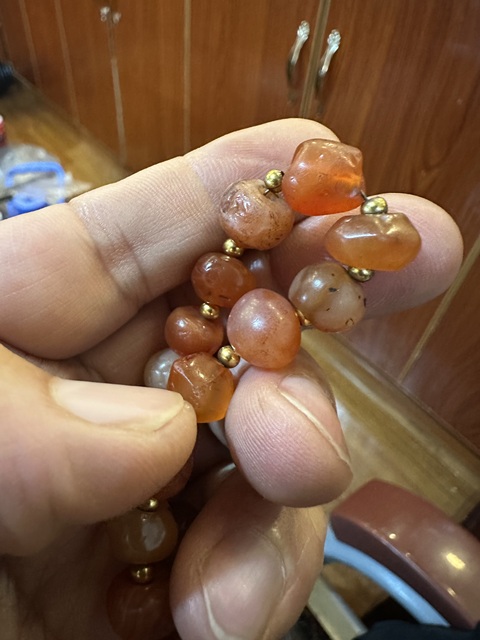 古玩玉器瑪瑙珠串真品鑒賞圖