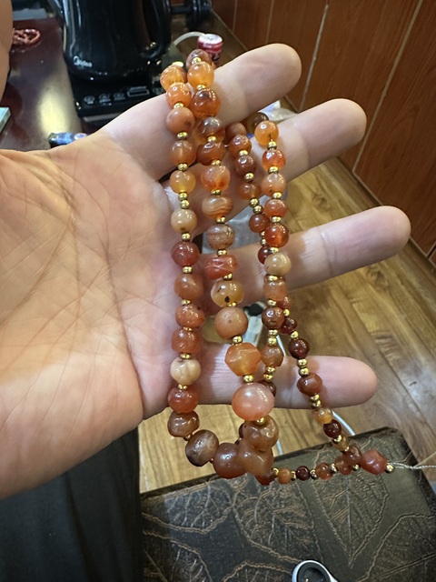 古玩玉器瑪瑙珠串真品鑒賞圖