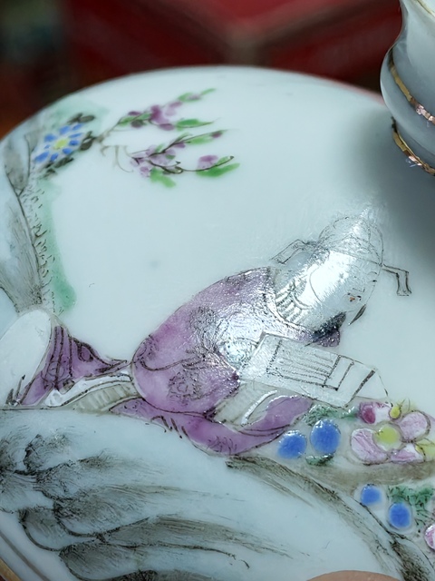 古玩陶瓷粉彩蓋盅真品鑒賞圖