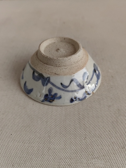 古玩陶瓷青花花卉紋茶碗拍賣，當前價格580元