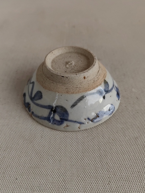 古玩陶瓷青花花卉紋茶碗拍賣，當前價格580元