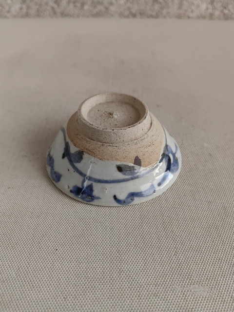 古玩陶瓷青花花卉紋茶碗拍賣，當前價格580元