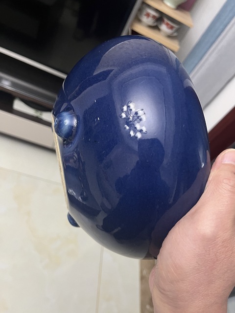 古玩陶瓷霽藍釉香爐真品鑒賞圖