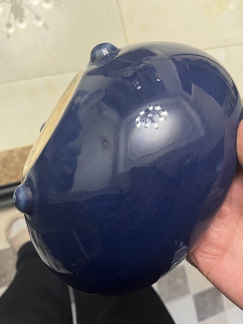 古玩陶瓷霽藍釉香爐真品鑒賞圖