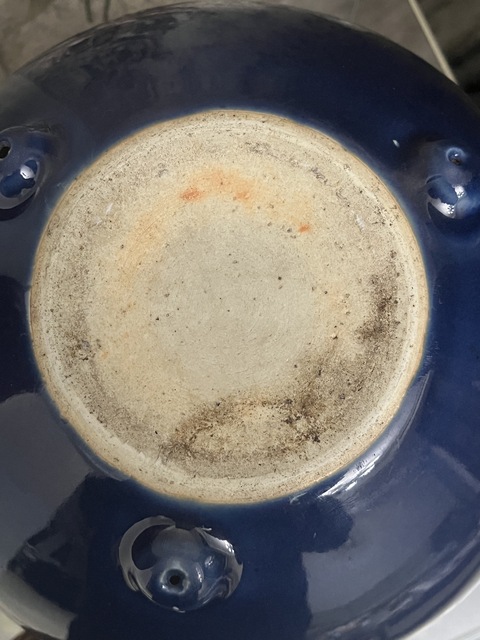 古玩陶瓷霽藍釉香爐真品鑒賞圖