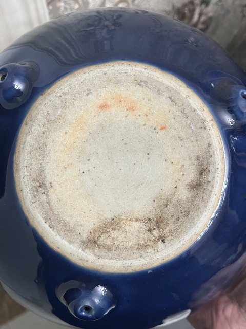 古玩陶瓷霽藍釉香爐真品鑒賞圖