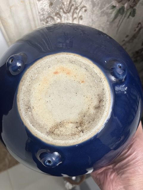 古玩陶瓷霽藍釉香爐真品鑒賞圖