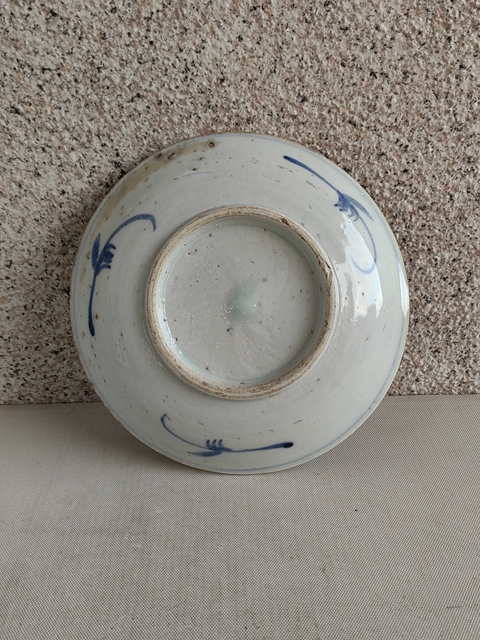 古玩陶瓷青花魁字盤真品鑒賞圖