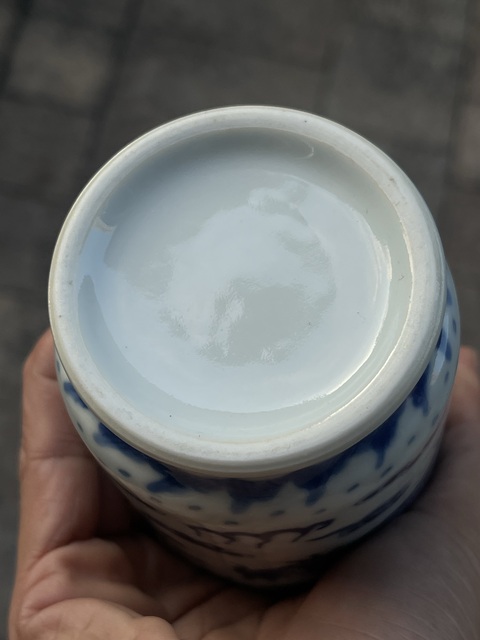 古玩陶瓷青花龍紋棒槌瓶真品鑒賞圖