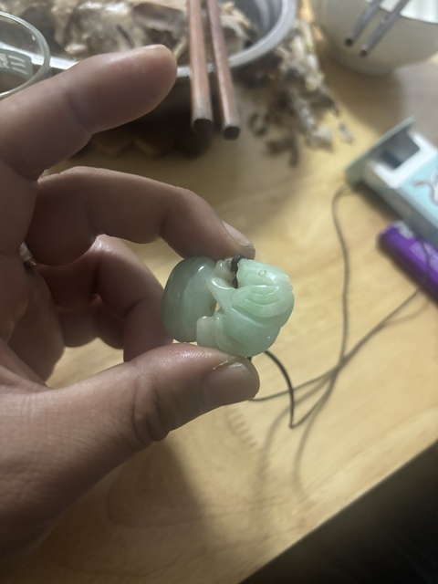 古玩玉器翡翠雕“大象墜”真品鑒賞圖