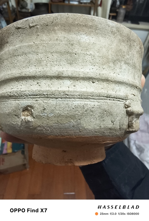 古玩陶瓷元代龍泉窯三足筒式香爐真品鑒賞圖