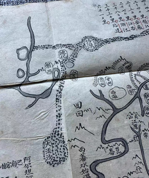 古玩雜項(xiàng)手繪地圖真品鑒賞圖