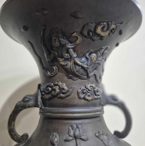 古玩銅器花觚真品鑒賞圖