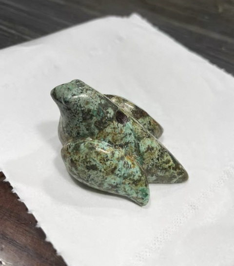 古玩玉器仿古松石件真品鑒賞圖