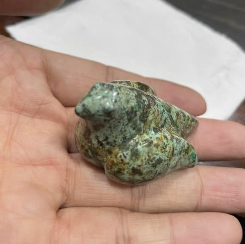 古玩玉器仿古松石件真品鑒賞圖