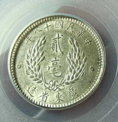 古玩錢幣孫中山像貳毫真品鑒賞圖