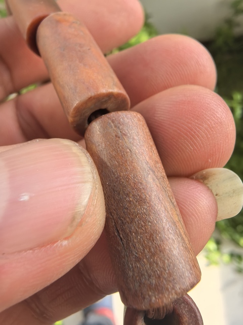 古玩玉器地方玉仿古勒子手串真品鑒賞圖