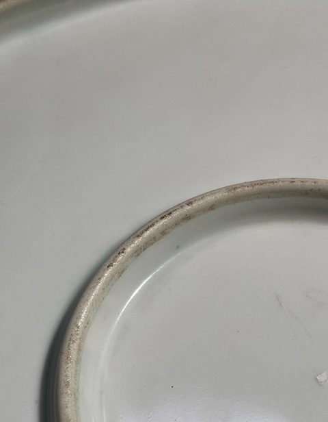 古玩陶瓷五彩人物故事紋花口盤真品鑒賞圖