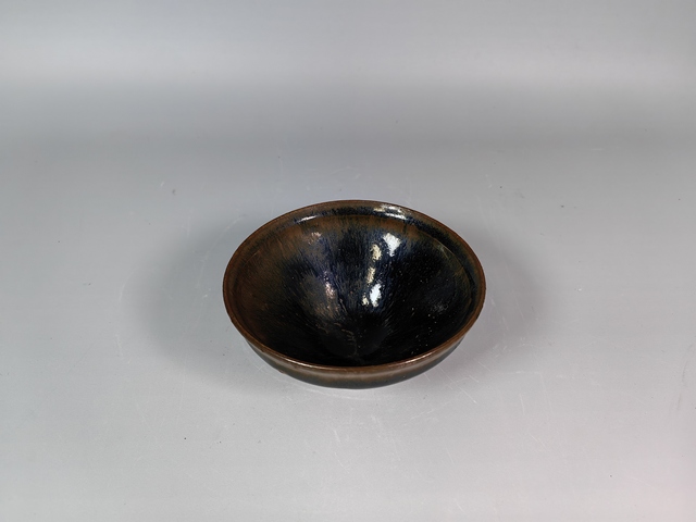 古玩陶瓷宋窯變兔毫建窯盞真品鑒賞圖