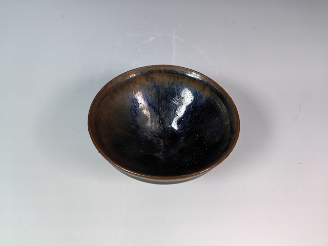 古玩陶瓷宋窯變兔毫建窯盞真品鑒賞圖