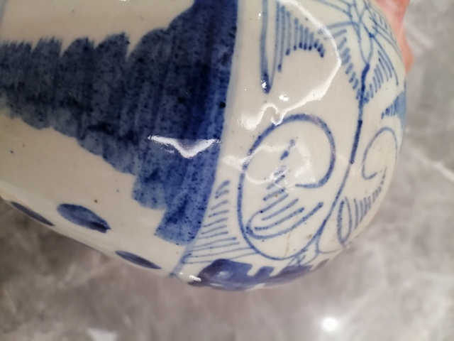 古玩陶瓷青花花卉紋喜字罐真品鑒賞圖