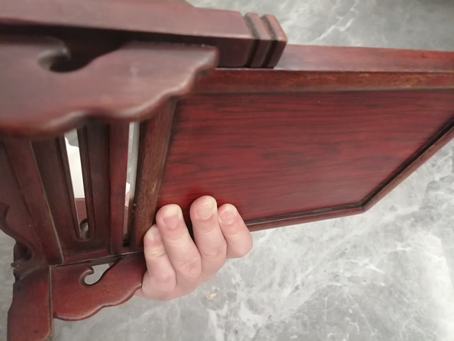 古玩雜項礬紅彩太獅少保瓷板插屏真品鑒賞圖