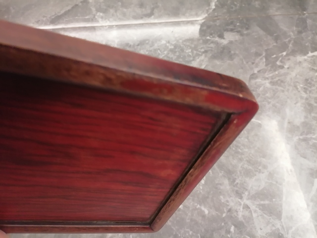 古玩雜項礬紅彩太獅少保瓷板插屏真品鑒賞圖