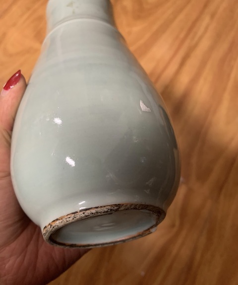 古玩陶瓷弦紋尊瓶真品鑒賞圖