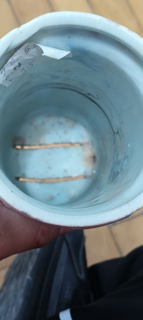 古玩陶瓷青花壽字紋箸瓶真品鑒賞圖