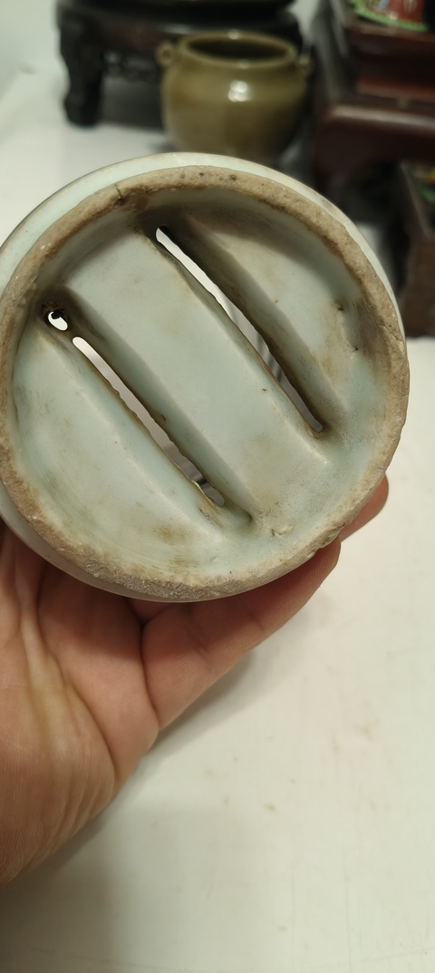 古玩陶瓷青花壽字紋箸瓶真品鑒賞圖