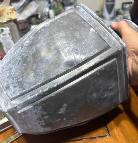 古玩陶瓷六方錫瓶真品鑒賞圖