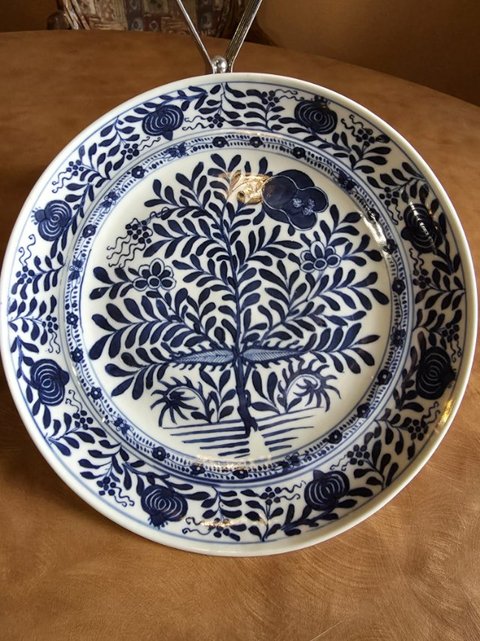 古玩陶瓷青花盤真品鑒賞圖