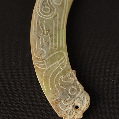 古玩玉器仿古做舊玉璜真品鑒賞圖