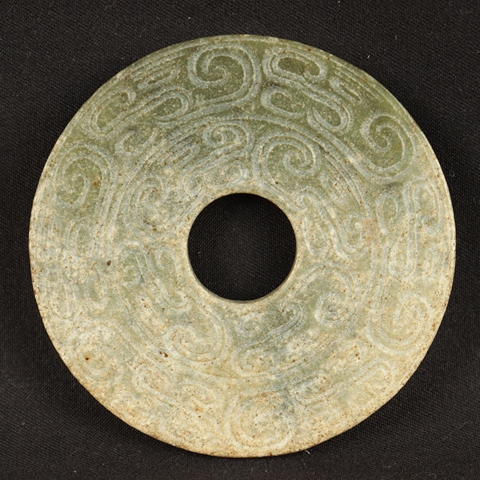 古玩玉器仿古做舊玉璧型件真品鑒賞圖