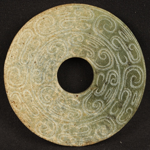 古玩玉器仿古做舊玉璧型件真品鑒賞圖