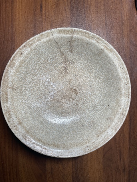 古玩陶瓷清中哥釉碗真品鑒賞圖