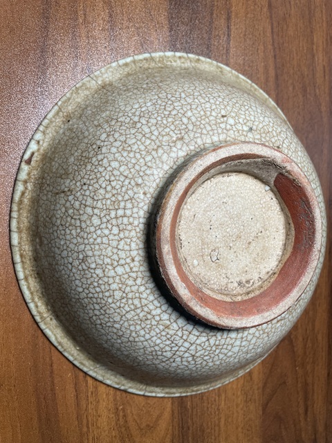 古玩陶瓷清中哥釉碗真品鑒賞圖