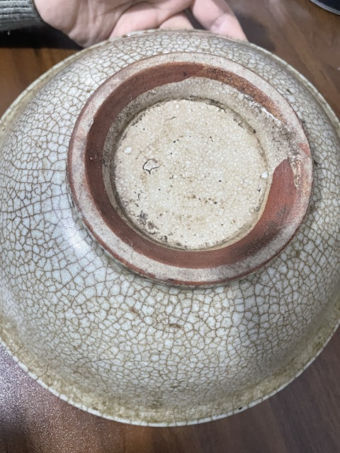 古玩陶瓷清中哥釉碗真品鑒賞圖