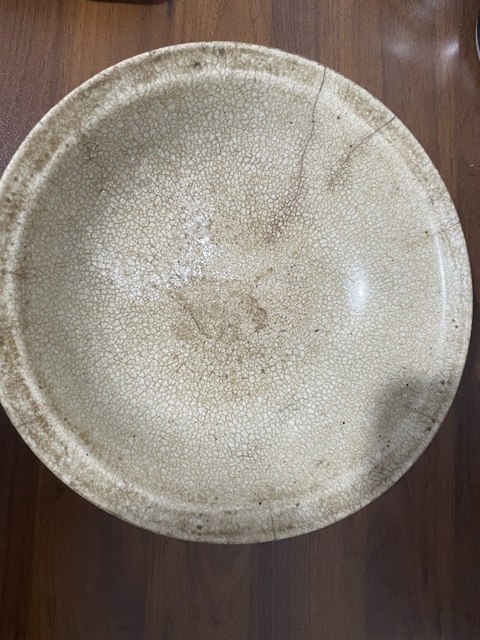 古玩陶瓷清中哥釉碗真品鑒賞圖