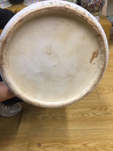 古玩陶瓷錦雞牡丹花鳥紋五彩卷筒真品鑒賞圖