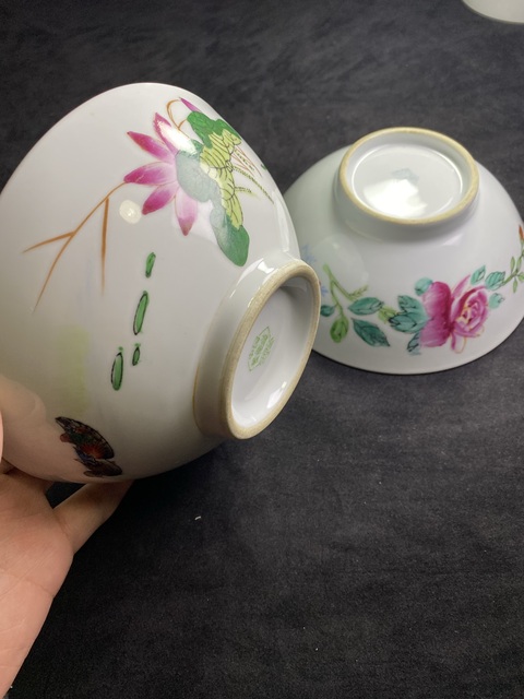 古玩陶瓷創(chuàng)匯蓮池游禽滿池嬌粉彩碗拍賣，當前價格288元